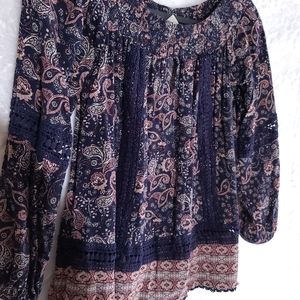 Knox Rose Navy Blue Top Size XS